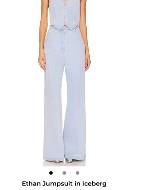 Amanda Uprichard Ethan Jumpsuit in Iceberg Light Blue